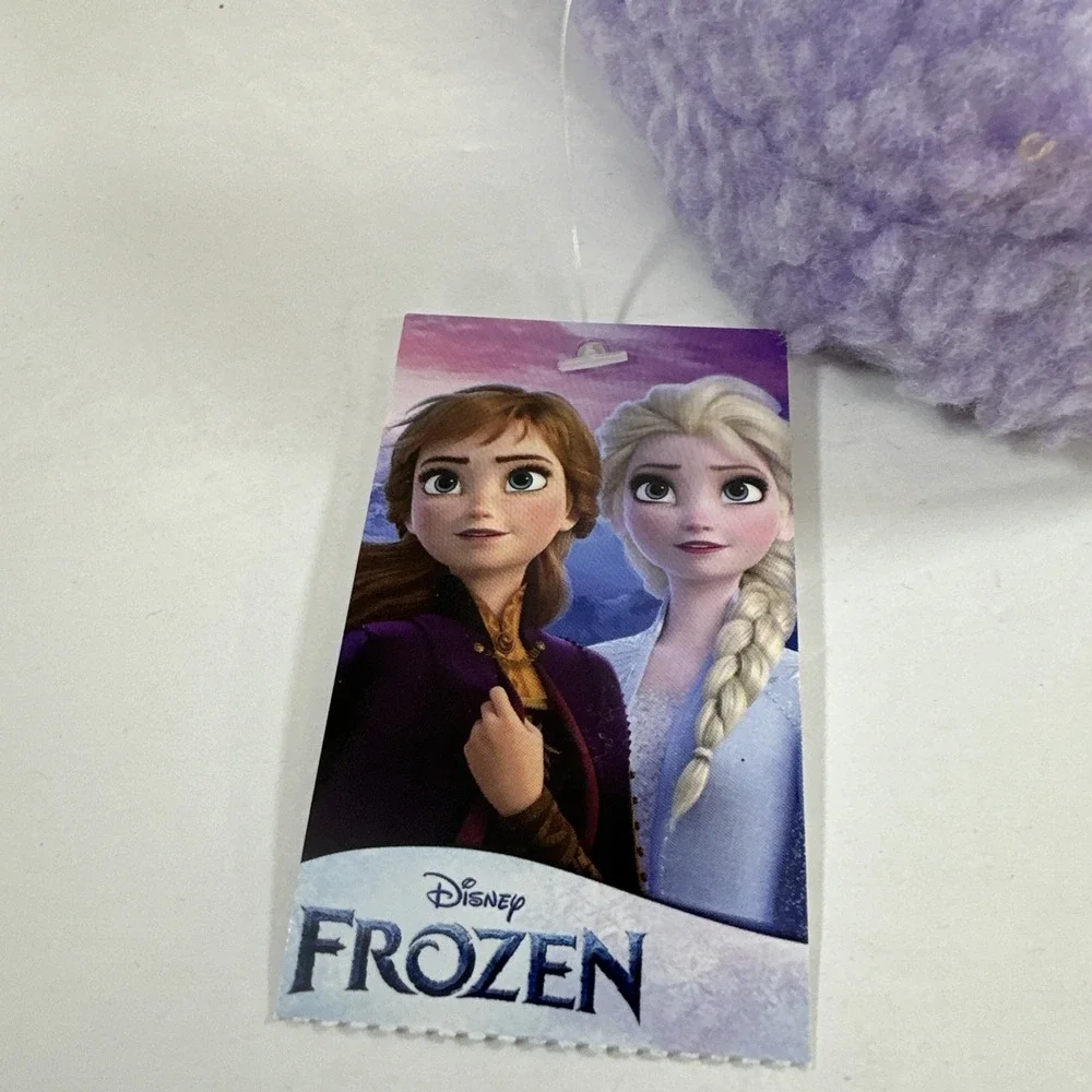 Disney Frozen Purple Slip On Slippers Back-Strap Toddler Girls 5-6 New